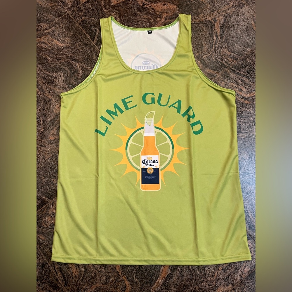 Corona Lime Guard Men's Tank Top - Green. Medium, large & XL available!